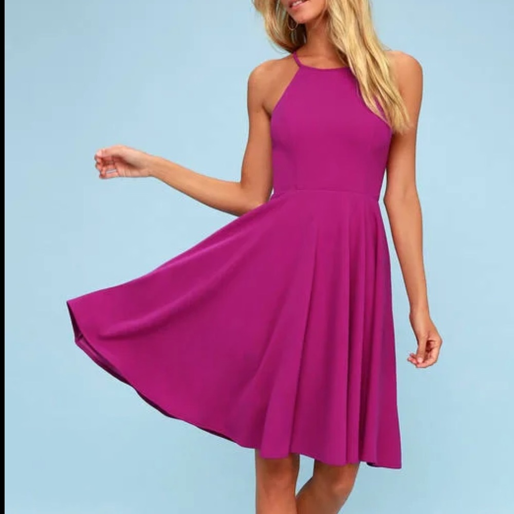 Lulus Magenta Midi Dress